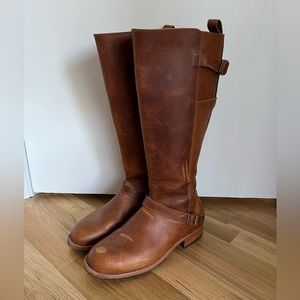 Adelante Shoe Co. Brown Leather Boots - The Reina